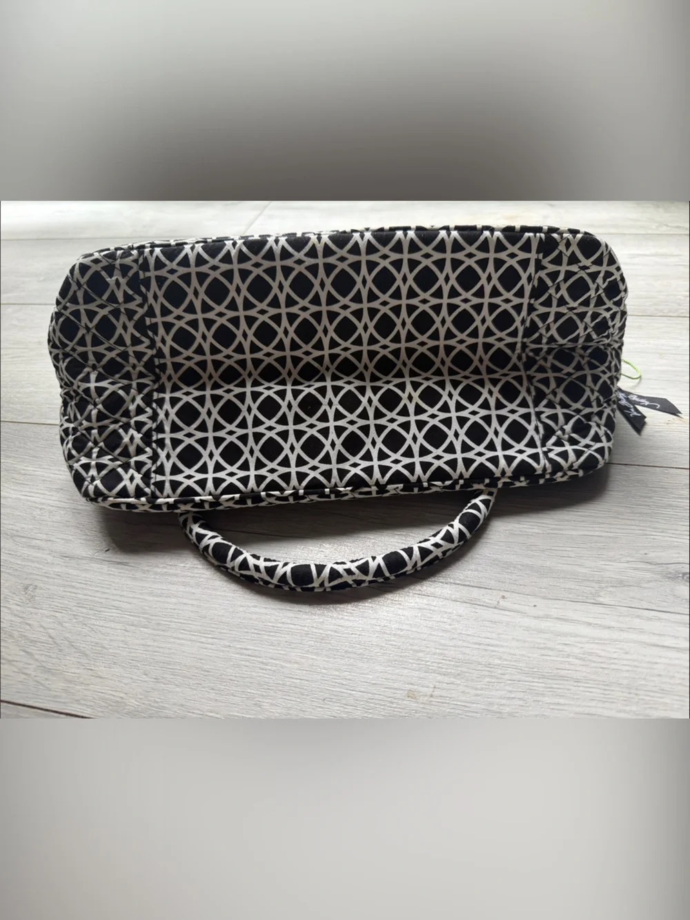 Vera Bradley Black & White Patterned Quilted Satchel